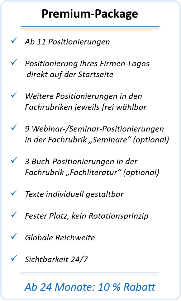 Premium-Package registrieren