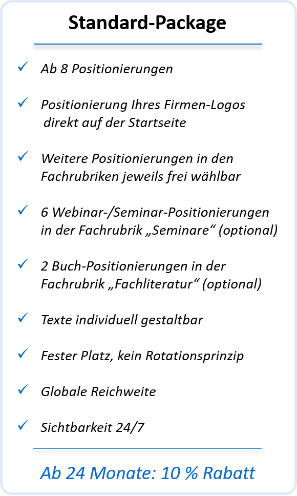 Standard-Package registrieren