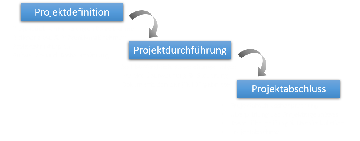 Vorgehensweise des Projektmanagements